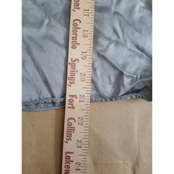 Attention Silk Tank Top Womens L Gray Lace Trim Classic Luxe - Picture 2 of 8